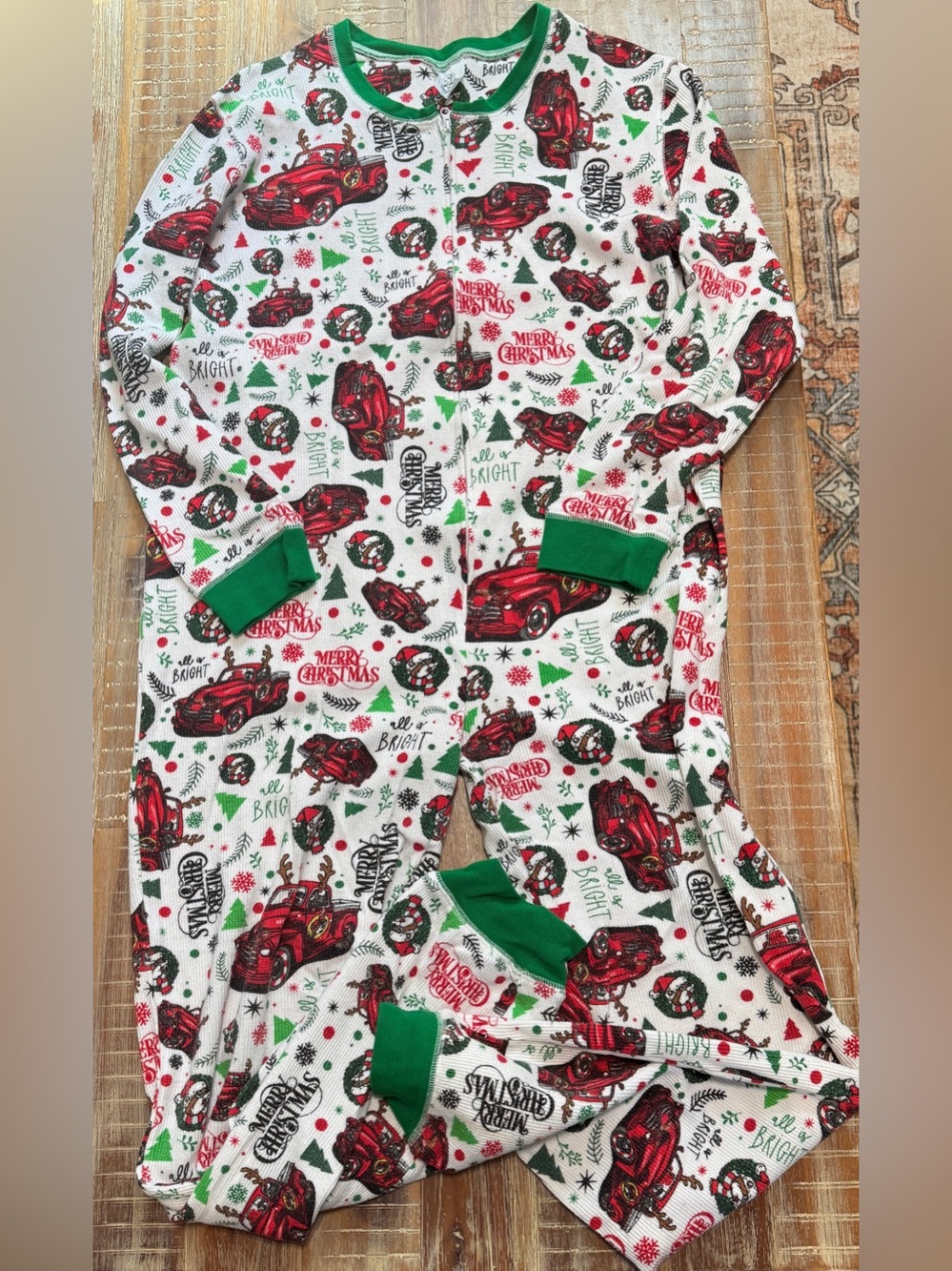 Bucees Thermal Onesie Pajamas Long Sleeves Holiday Christmas unisex XL beaver